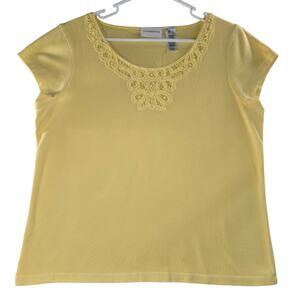 Liz Claiborne Yellow Top Women's Size L
